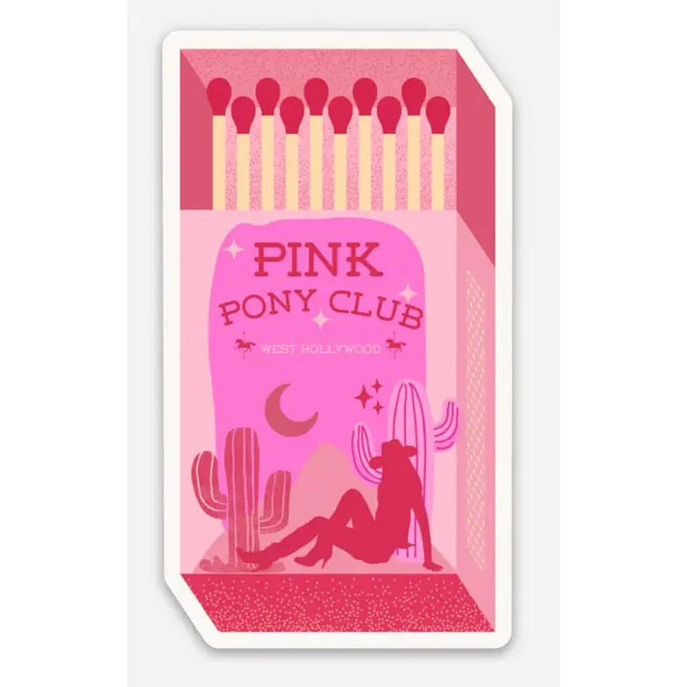 Pink Pony Matchbox Sticker (Chappell Roan)