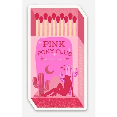 Pink Pony Matchbox Sticker (Chappell Roan)