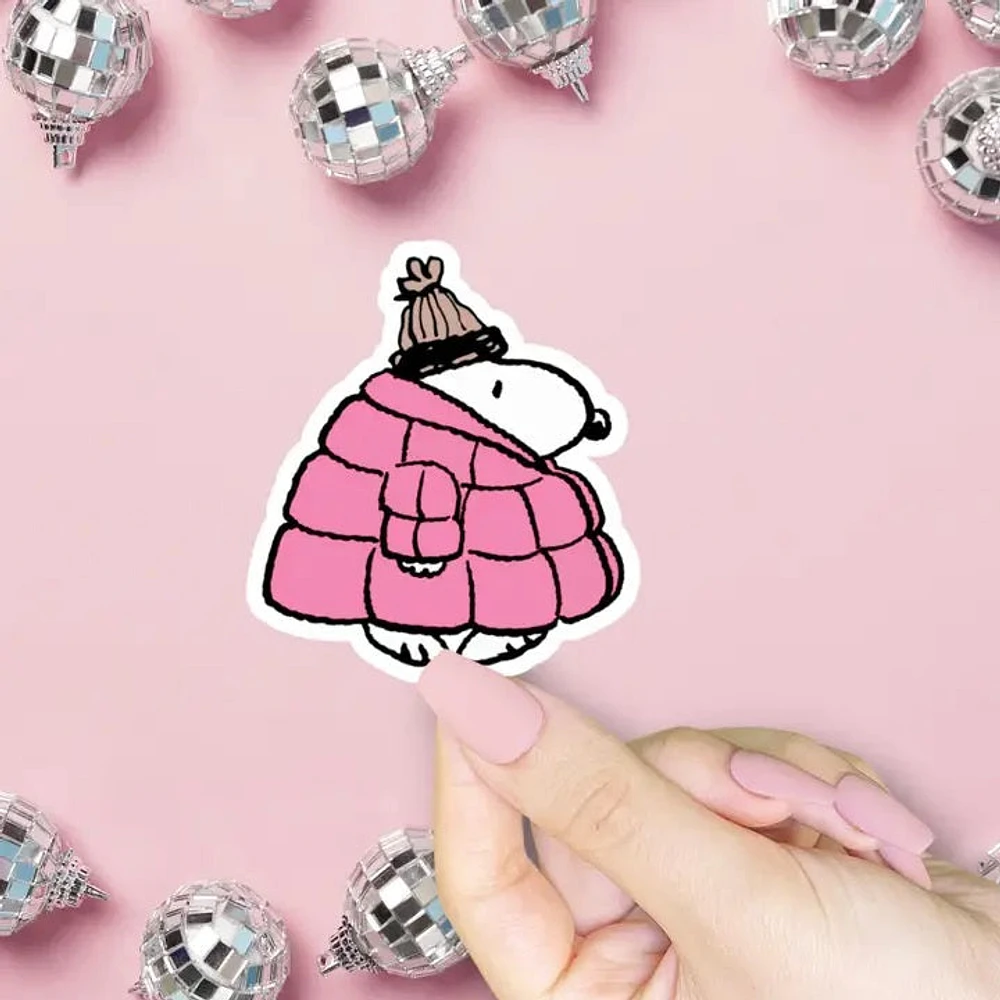 Pink Puffer Jacket Sticker