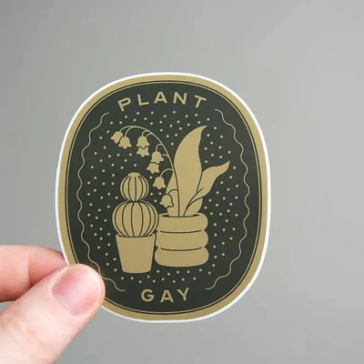 Plant Gay Sticker