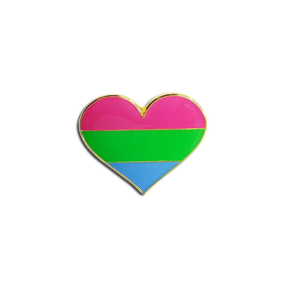 Corazón del orgullo polisexual Chapa