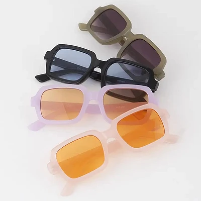 Bright Tinted Square Sunglasses