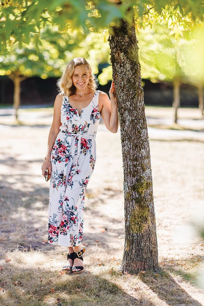 Floral Stretch Jumpsuit