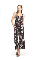 Floral Stretch Jumpsuit Sleeveless