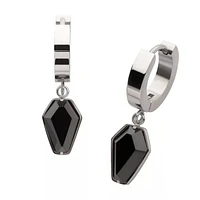 Prong Black Coffin Dangle Huggies