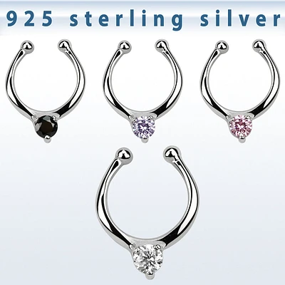 Prong Gem Fake Septum