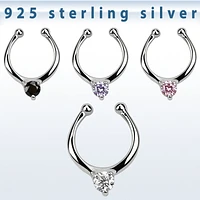 Prong Gem Fake Septum