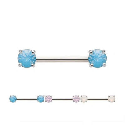 Prong Set Opalite Nipple Barbell