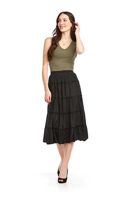 Tiered Skirt With Lace Trim