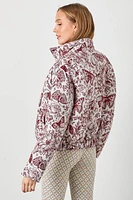 Floral Jaquard Pluff Plus Jacket