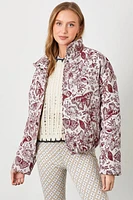 Floral Jaquard Pluff Plus Jacket