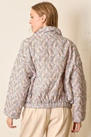 Floral Print Puffer Jacket