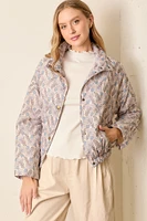 Floral Print Puffer Jacket