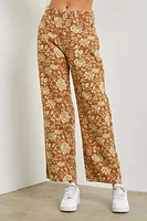 Pantalones con estampado floral