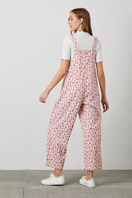 Printed Corduroy Overalls