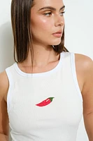 Chili Beaded Tank Top