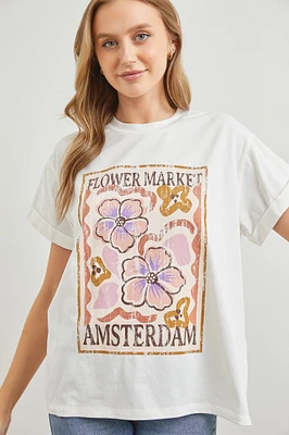 Flower Market Amsterdam Graphic T-Shirt