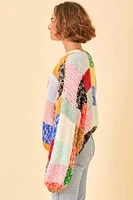 Colorblock Sweater Cardigan