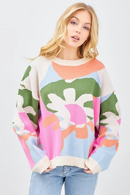 Abstract Oversized Sweater