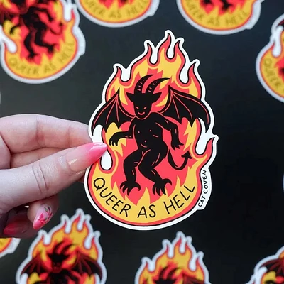 Queer As Hell - Vinyl Sticker