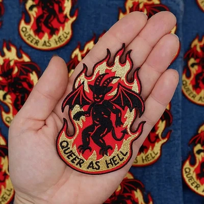 Queer As Hell Embroidered Patch