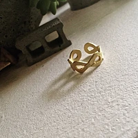 Infinity Matte Gold Plated Ring