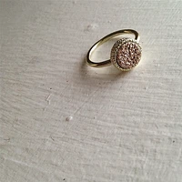 Anillo Druzy Bañado En Oro Tenerife