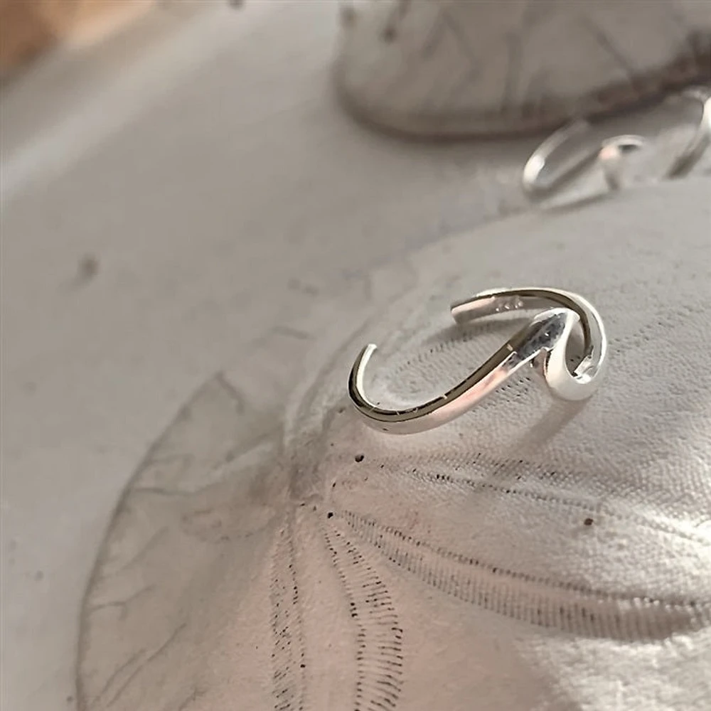 Bague Tonfino Wave en argent sterling taille 6