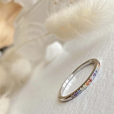 Stonewall Rainbow Strass Pavé Taille 6 Bague