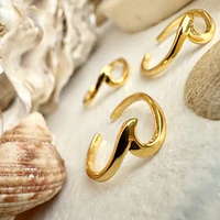 Tofine Wave Toe Ring Gold