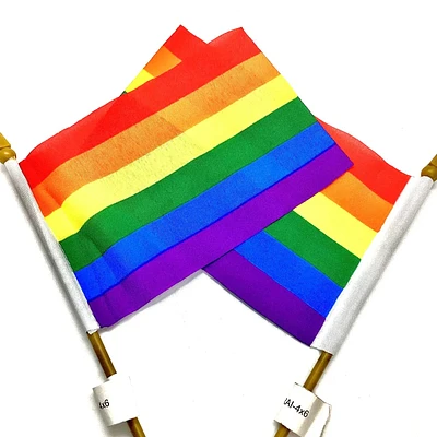 Rainbow Gay Pride Hand Held Flag