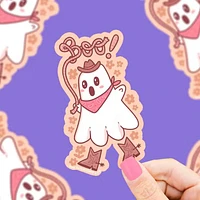 Western Ghost Cowboy Boo Sticker