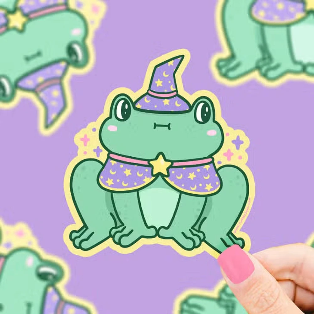 Witchy Magical Frog Halloween Sticker