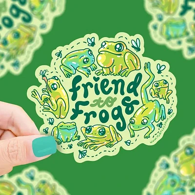 Friends To Frogs Vinyl Sticker