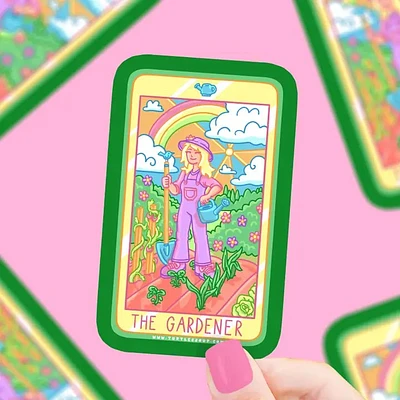 The Gardener Tarot Card Vinyl Sticker