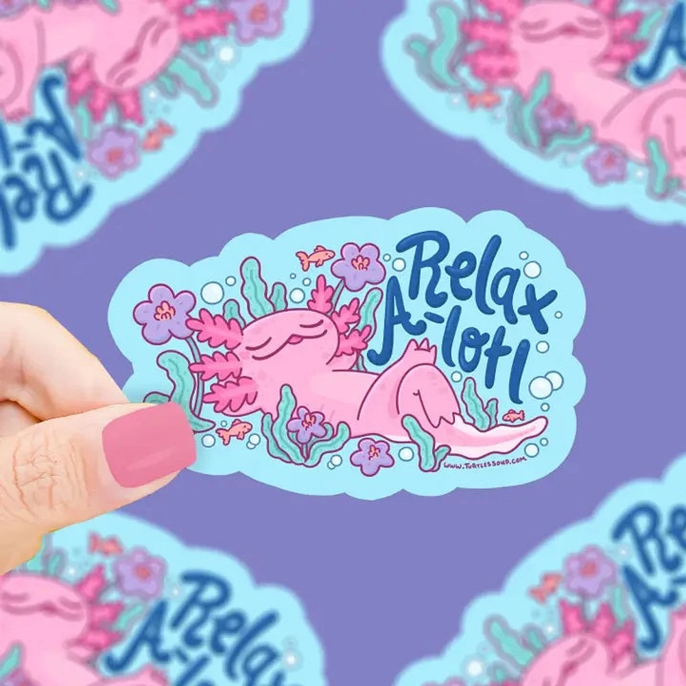 Axolotl Relax A Lot Sticker