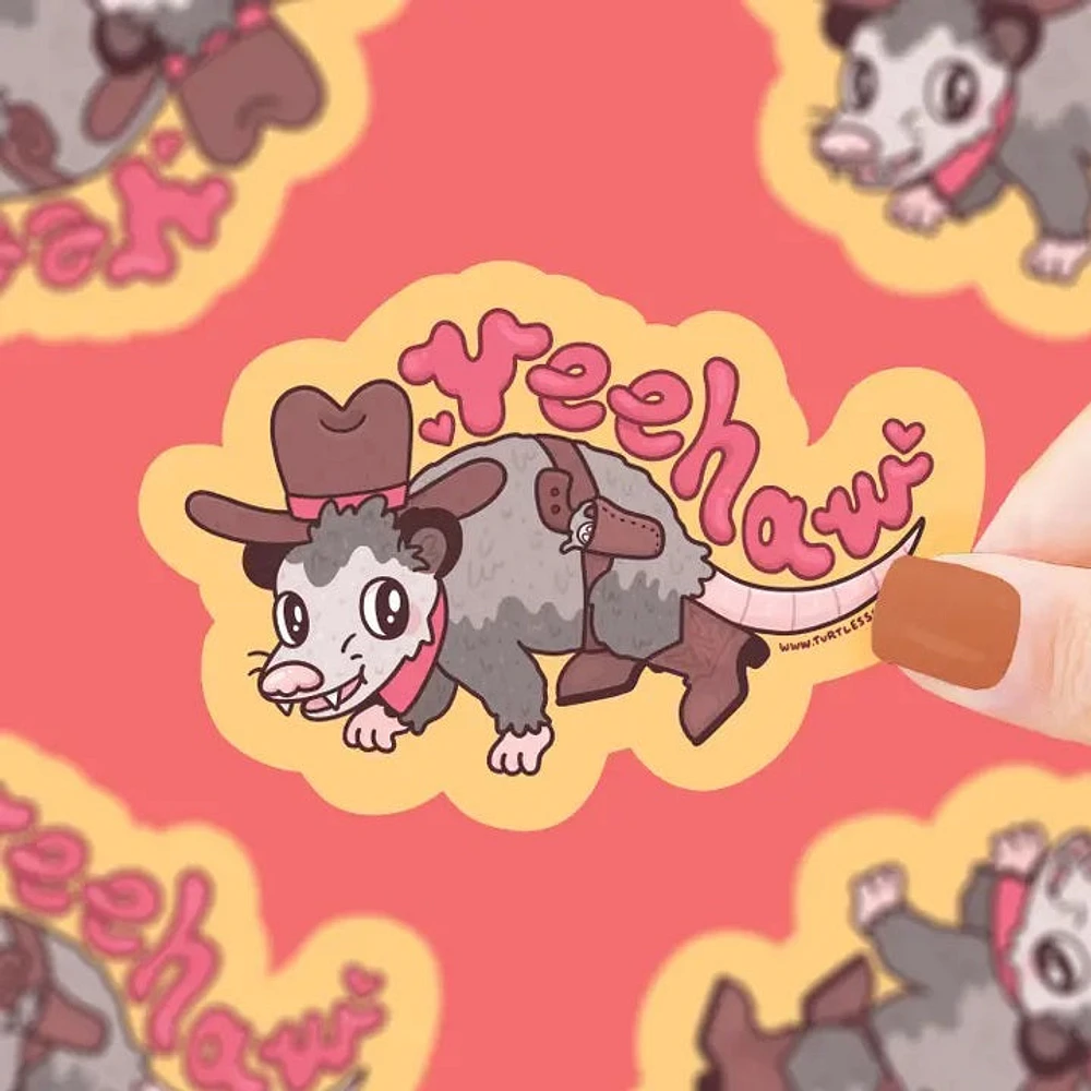 Rodéo Opossum Yee Haw Sticker