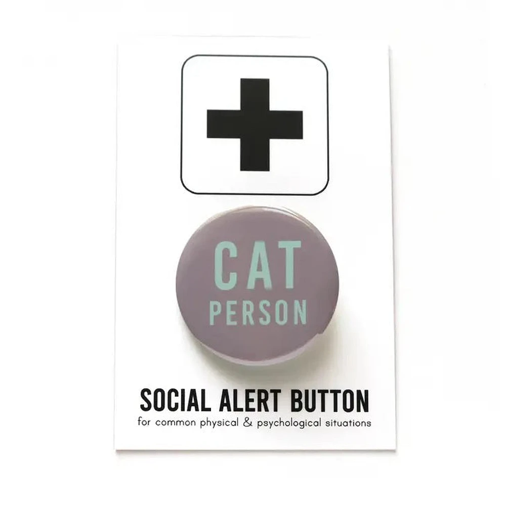 Cat Person Pinback Button