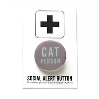 Botón Pinback de persona gato