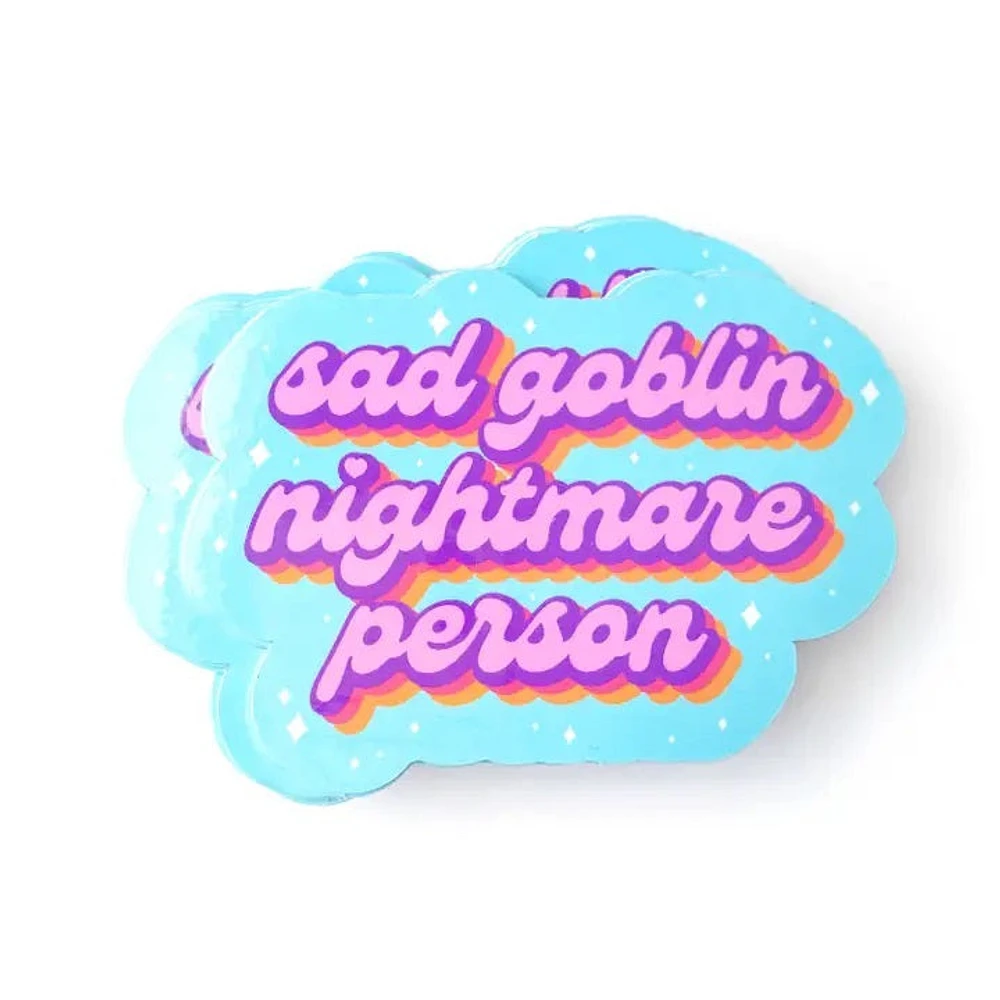 Sad Goblin Nightmare Person Vinyl Sticker