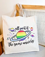 All Part Of The Same Universe Canvas Tote Bag