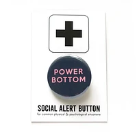 Power Bottom Gay Pinback Button