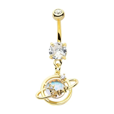 Saturn And Star Dangle Navel