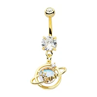 Saturn And Star Dangle Navel