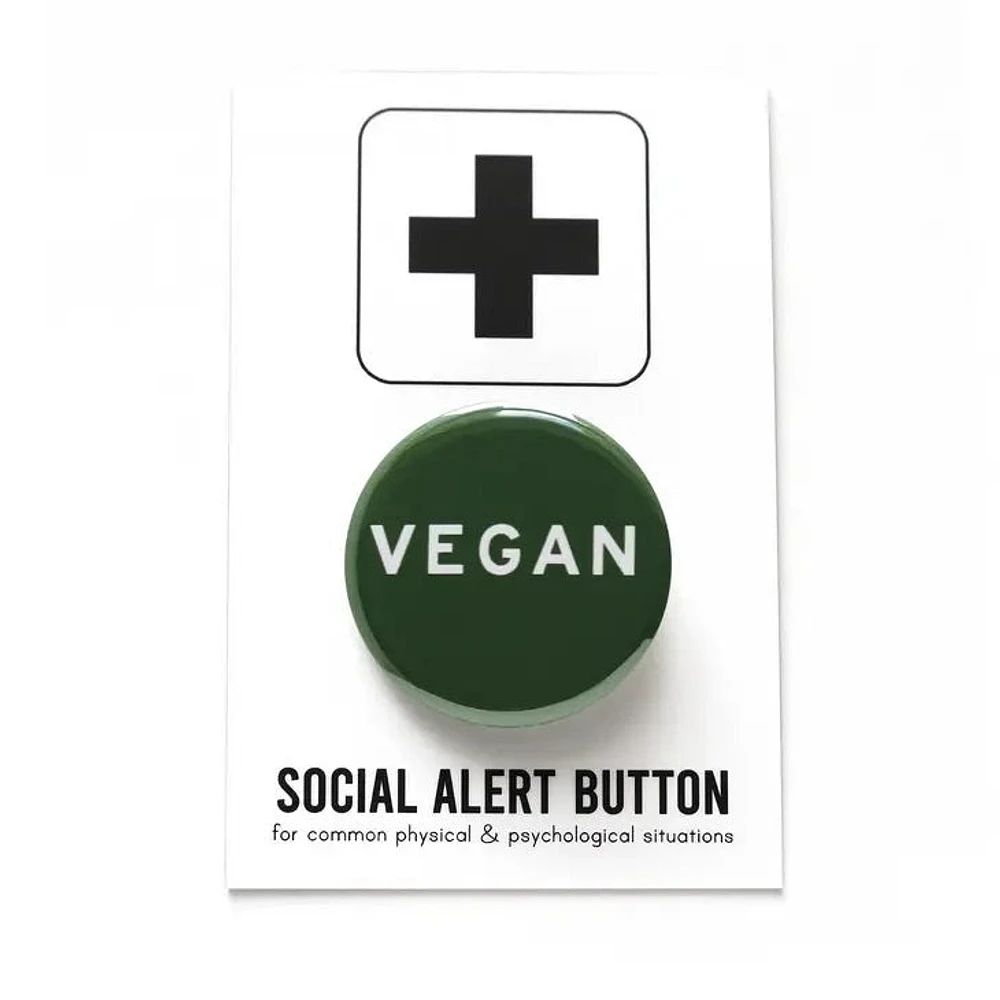 Vegan Pinback Button