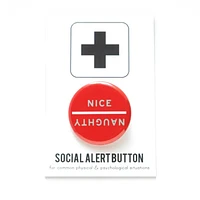 Naughty/Nice Holiday Pinback