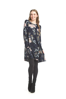 Floral A-line Sweater Dress