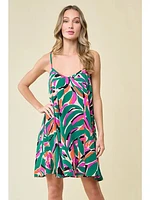 Printed Dress Thin Strap