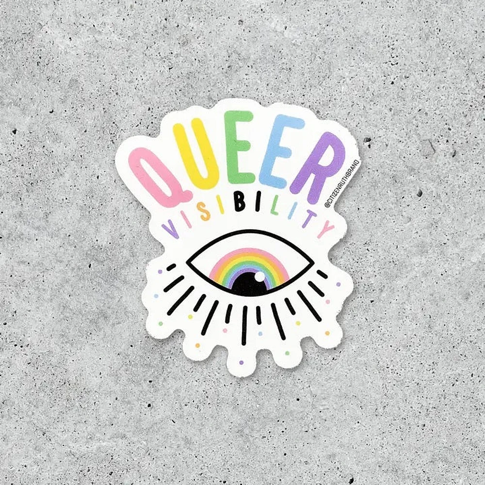 Pegatina de vinilo de visibilidad queer