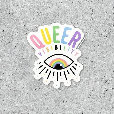 Pegatina de vinilo de visibilidad queer